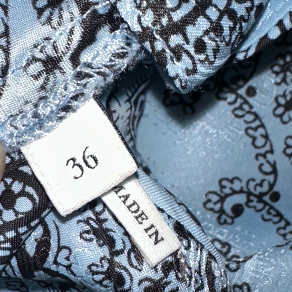 NWOT Sandro Blue Paisley Silk dress size 36 (US 4) - Picture 6 of 9